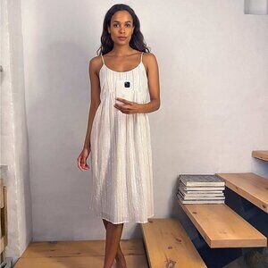 Lou & Grey Shimmer Stripe Strappy Babydoll Dress